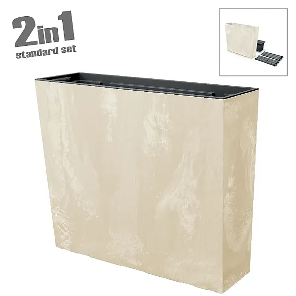ΖΑΡΝΤΙΝΙΕΡΑ (2 ΣΕ 1) ΕΚΡΟΥ BETON EFFECT URBI CASE - 77x23.5x68.6cm 2/20KIB